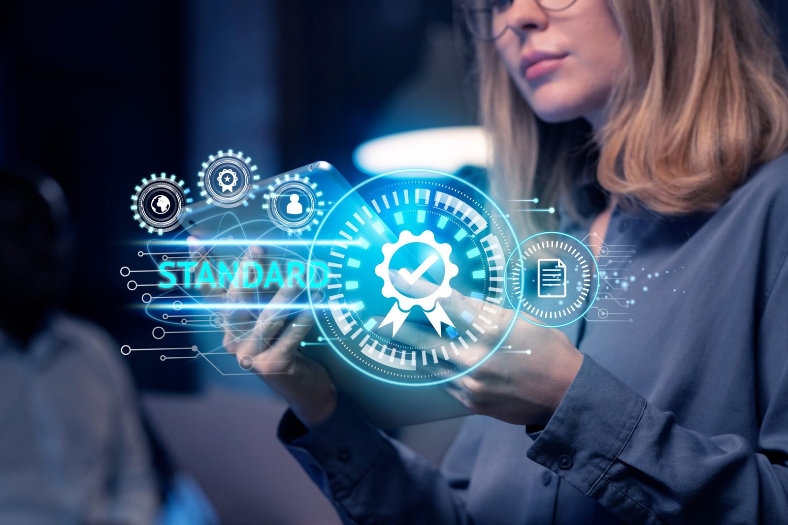 A graphic showing a central dashboard connecting various modules