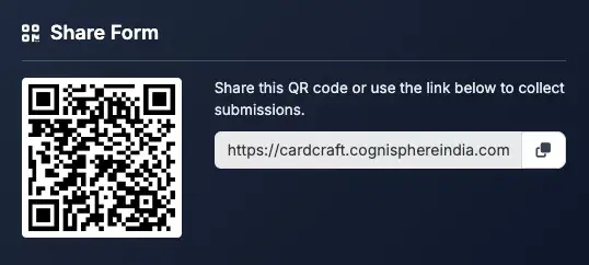 QR Code Share Screen